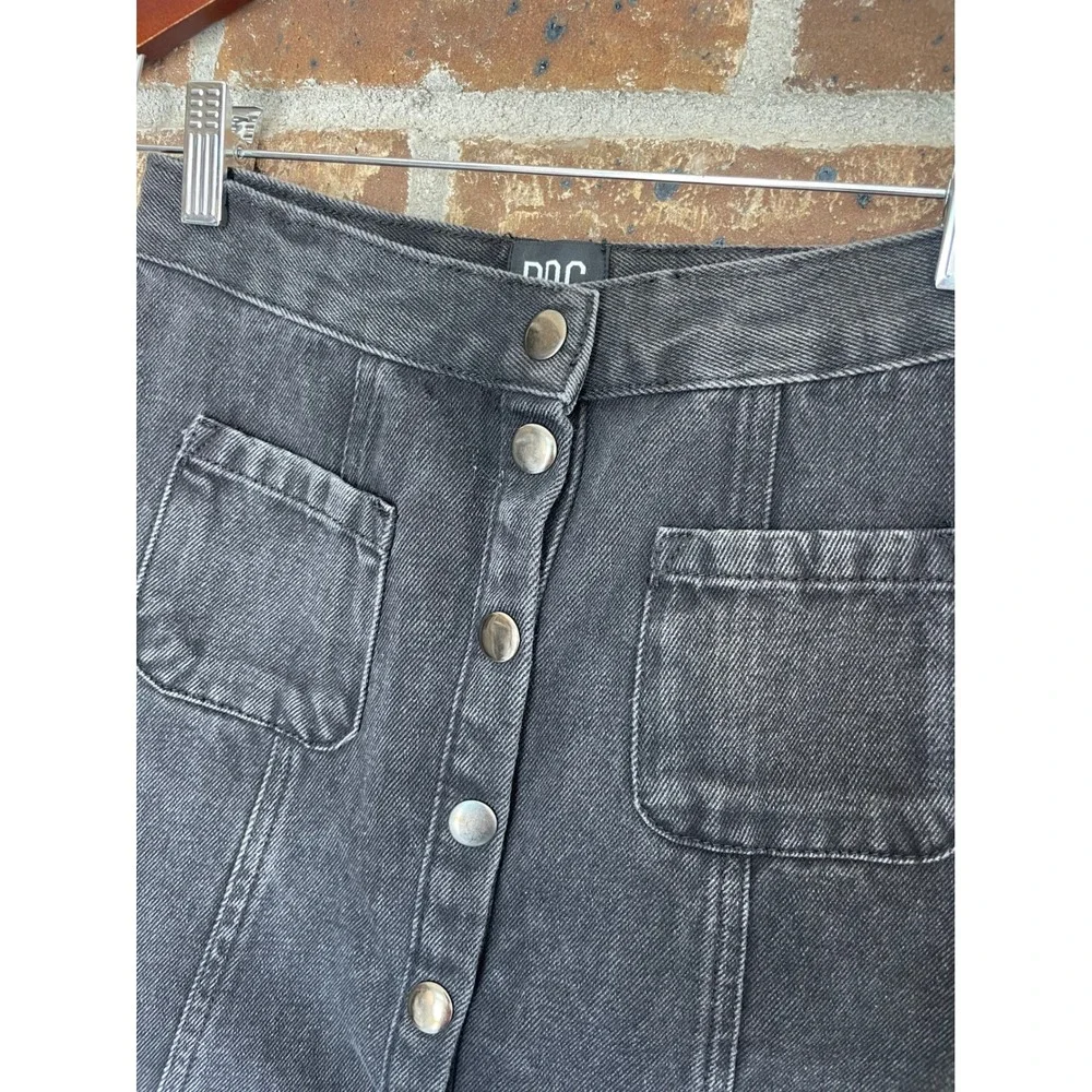 BDG Button Front Denim Mini Skirt